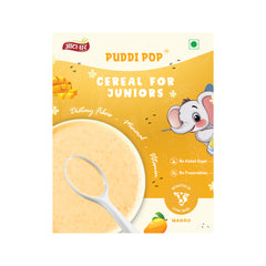 Puddi Pop Mango - Nutritious Cereal for Baby | Millet Based | Roasted in Cow Ghee | No Added Sugar