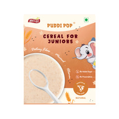 Puddi Pop Natural - Nutritious Cereal for Baby | Millet Based | Roasted in Cow Ghee | No Added Sugar