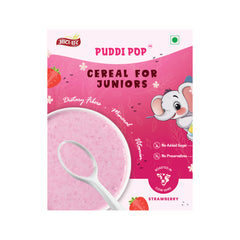 Puddi Pop Strawberry - Nutritious Cereal for Baby | Millet Based | Roasted in Cow Ghee | No Added Sugar