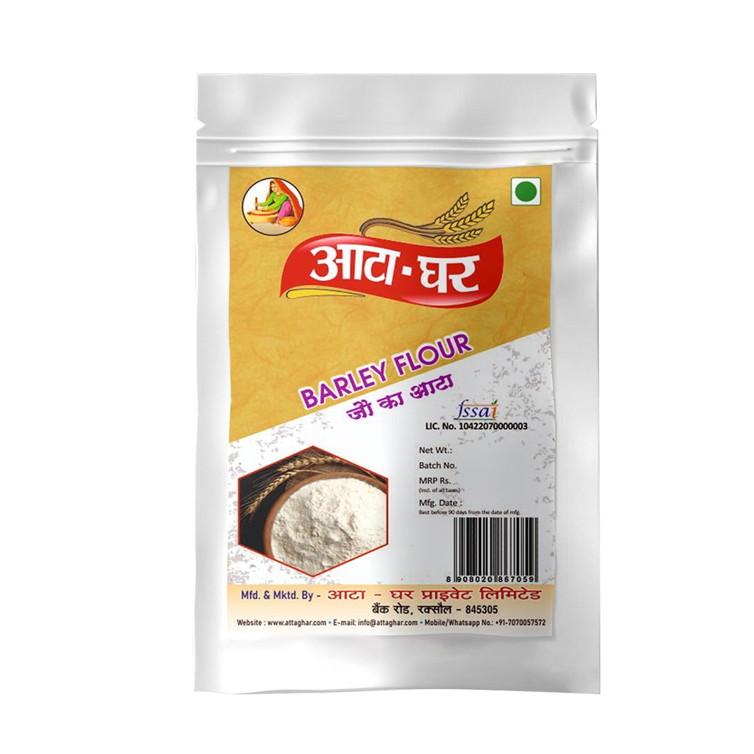 Atta-Ghar Jau (Barley) Flour, 2 kg - Pack of 4 * 500 grams