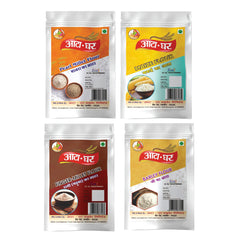 Atta-Ghar Combo of Bajra, Maize, Jau and Ragi Flour, 500 gm each