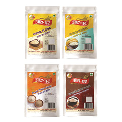Atta-Ghar Combo of Besan, Maize, Bajra and Ragi Flour, 500 gm each
