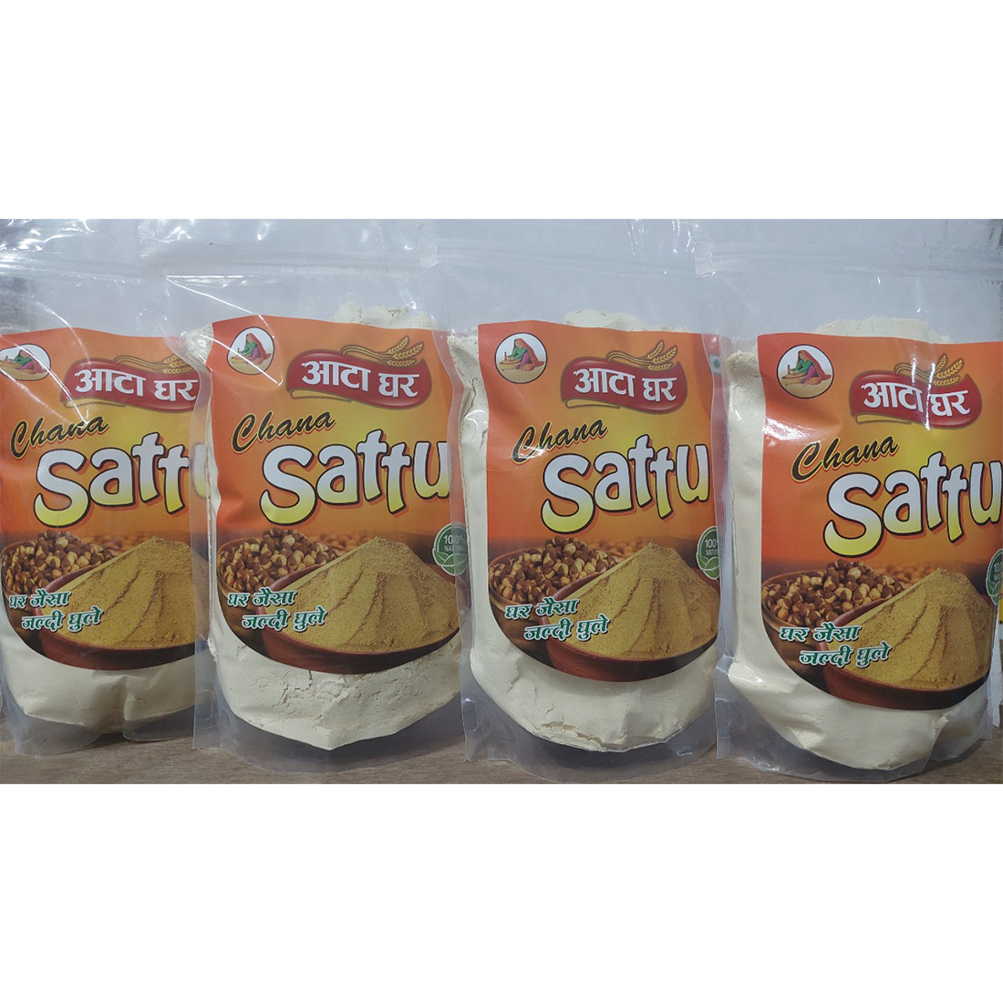 Atta-Ghar Channa Sattu, 2 kg - Pack of 4 * 500 grams
